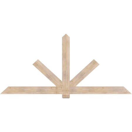 Ekena Millwork Kennewick Smooth Timber Gable Bracket, Douglas Fir, 96"W x 44"H x 1 1/2"D x 5 1/2"F, 11/12 Pitch GBW096X44X0206KEN00SDF